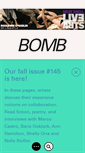 Mobile Screenshot of bombmagazine.org